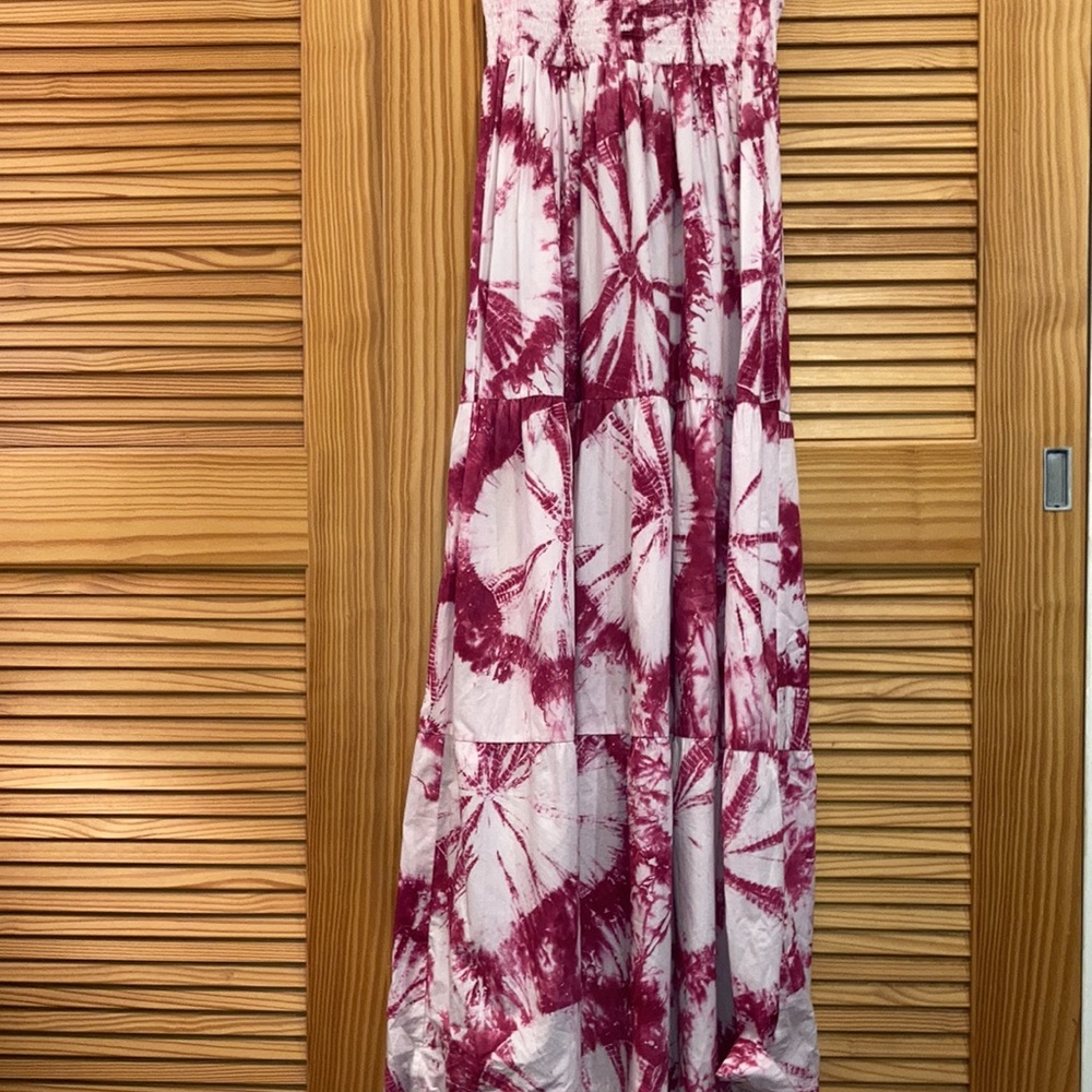 SWF Tie Dye Smocked High Neck Maxi Dress Small NWT - Picture 8 of 13
